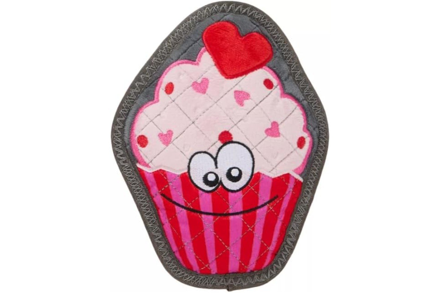 Valentine Dog Toy Rip Roarin' Tough Plush Cupcake Holiday Squeaker